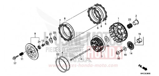 EMBRAYAGE CRF450RH de 2017